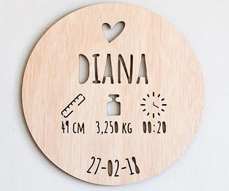 Placa de nacimiento - Personalizada